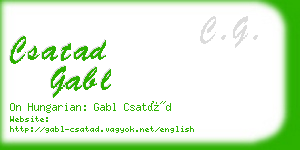 csatad gabl business card